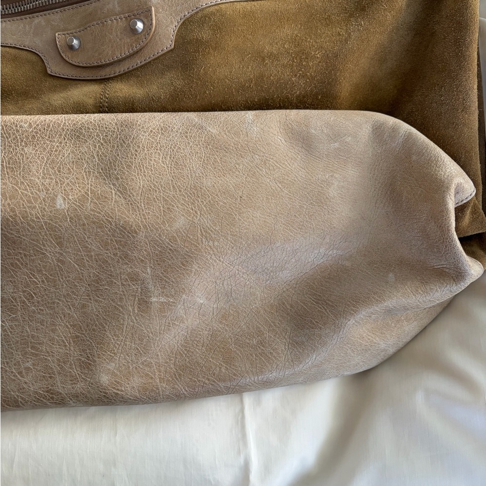Balenciaga XL Courier Hobo Weekender Bag in Suede AUTHENTIC - Picture 11 of 16
